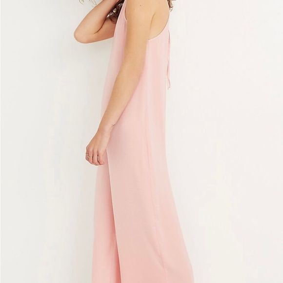 Madewell Women's  Keyhole Halter Wide-Leg Jumpsuit in Pink Icing Size M NWT - Picture 7 of 10